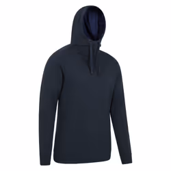 Mountain Warehouse Mens Alder High-Neck Hoodie - XS, Navy