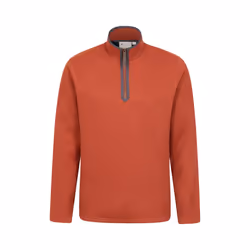 Mountain Warehouse Mens Beta Contrast Zip Top - XXL, Rust