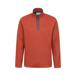 Mountain Warehouse Mens Beta Contrast Zip Top - XXL, Rust