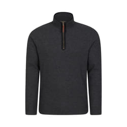 Mountain Warehouse Mens Beta Contrast Zip Top - XXL, Charcoal