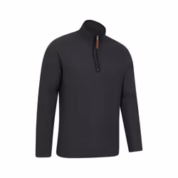 Mountain Warehouse Mens Beta Contrast Zip Top - 4XL, Charcoal