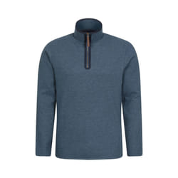 Mountain Warehouse Mens Beta Contrast Zip Top - M, Light Blue