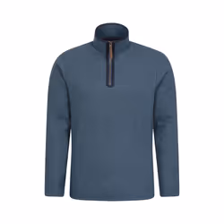 Mountain Warehouse Mens Beta Contrast Zip Top - XXL, Light Blue