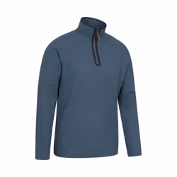 Mountain Warehouse Mens Beta Contrast Zip Top - XXL, Light Blue