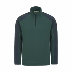 Mountain Warehouse Mens Ashbourne II Half Zip Fleece Top - 3XL, Khaki Green