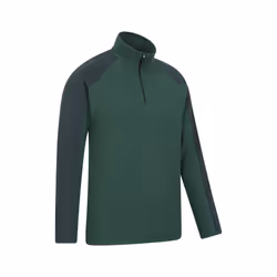 Mountain Warehouse Mens Ashbourne II Half Zip Fleece Top - 3XL, Khaki Green