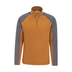 Mountain Warehouse Mens Ashbourne II Half Zip Fleece Top - XS, Mustard