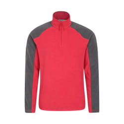 Mountain Warehouse Mens Ashbourne II Half Zip Fleece Top - XXS, Dark Red