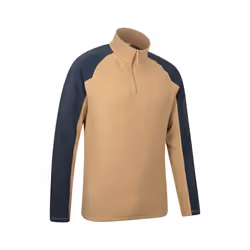 Mountain Warehouse Mens Ashbourne II Half Zip Fleece Top - XL, Tan