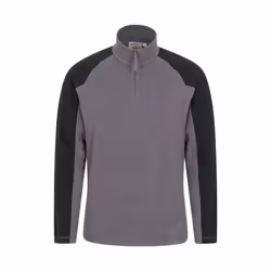 Mountain Warehouse Mens Ashbourne II Half Zip Fleece Top - 3XL, Dark Grey