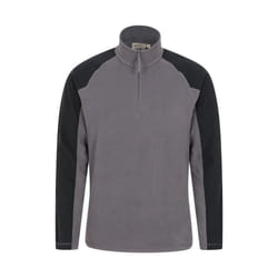 Mountain Warehouse Mens Ashbourne II Half Zip Fleece Top - 3XL, Dark Grey