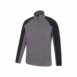 Mountain Warehouse Mens Ashbourne II Half Zip Fleece Top - 3XL, Dark Grey