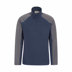 Mountain Warehouse Mens Ashbourne II Half Zip Fleece Top - L, Dark Blue