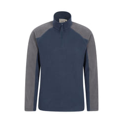 Mountain Warehouse Mens Ashbourne II Half Zip Fleece Top - L, Dark Blue