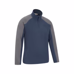 Mountain Warehouse Mens Ashbourne II Half Zip Fleece Top - L, Dark Blue