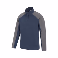 Mountain Warehouse Mens Ashbourne II Half Zip Fleece Top - L, Dark Blue
