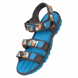 Mountain Warehouse Childrens/Kids Camouflage 3 Touch Fastening Strap Sandals - 1 UK, Dark Teal