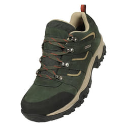 Mountain Warehouse Mens Voyage Suede Waterproof Walking Shoes - 6 UK, Khaki