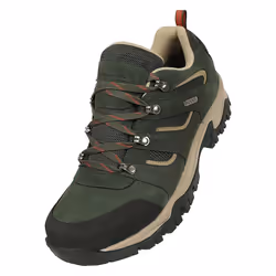Mountain Warehouse Mens Voyage Suede Waterproof Walking Shoes - 13 UK, Khaki