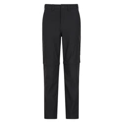 Mountain Warehouse Mens Trek Convertible Trousers - 44R, Black