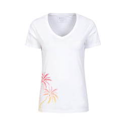 Mountain Warehouse Womens/Ladies Palm Tree V Neck T-Shirt - 6 UK, White