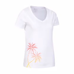 Mountain Warehouse Womens/Ladies Palm Tree V Neck T-Shirt - 6 UK, White