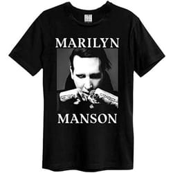 Amplified Mens Fists Marilyn Manson T-Shirt - L, Black/White