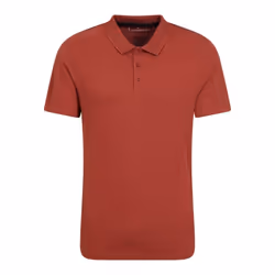 Mountain Warehouse Mens Cordyline Textured Polo Shirt - XS, Rust