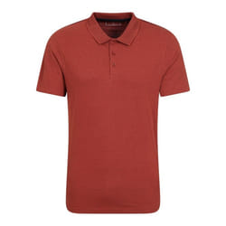 Mountain Warehouse Mens Cordyline Textured Polo Shirt - XS, Rust