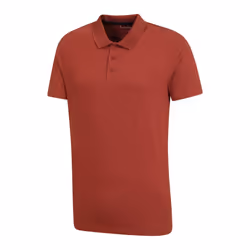 Mountain Warehouse Mens Cordyline Textured Polo Shirt - XS, Rust