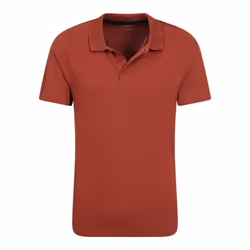 Mountain Warehouse Mens Cordyline Textured Polo Shirt - XS, Rust