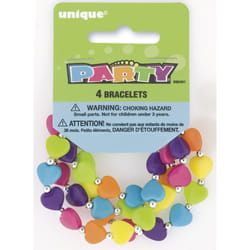 Unique Party Heart Bracelet (Pack of 4)