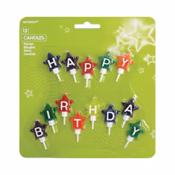 Amscan Stars Happy Birthday Candle (Pack of 13)