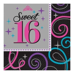 Amscan Sweet Sixteen Napkins (Pack of 16)