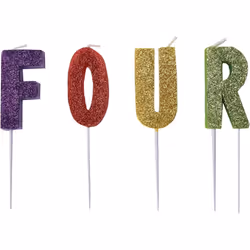 Amscan Four Letter Candles (Pack of 4)