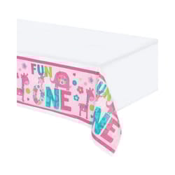 Amscan One Wild Girl Plastic 1st Birthday Party Table Cover