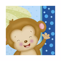 Unique Party Boy Monkey Baby Shower Napkins (Pack of 16)
