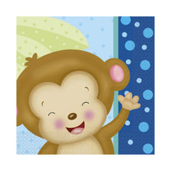 Unique Party Boy Monkey Baby Shower Napkins (Pack of 16)