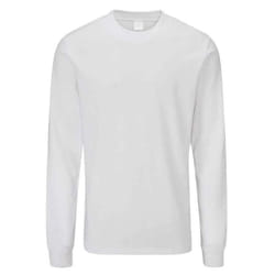 Mantis Unisex Adult Essential Heavy Long-Sleeved T-Shirt - XS, White