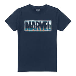 Marvel Mens Blue Steel T-Shirt - S, Navy