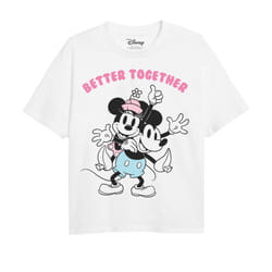 Disney Girls Better Together Mickey & Minnie Mouse T-Shirt - 5-6 Years, White