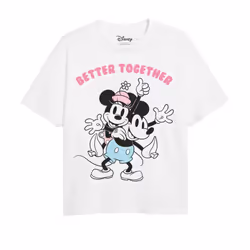 Disney Girls Better Together Mickey & Minnie Mouse T-Shirt - 3-4 Years, White