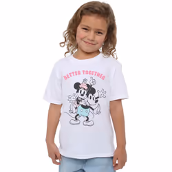 Disney Girls Better Together Mickey & Minnie Mouse T-Shirt - 3-4 Years, White