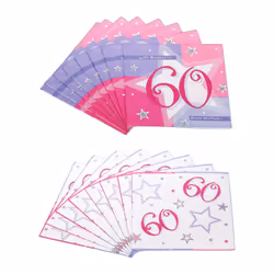 Amscan Shimmer 60th Napkins (Pack of 16)