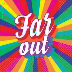 Amscan Vibes Good Far Out 2 Ply Napkins (Pack of 16)