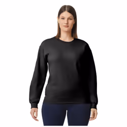 Gildan Unisex Adult Softstyle Fleece Midweight Pullover - S, Black