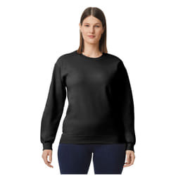 Gildan Unisex Adult Softstyle Fleece Midweight Pullover - S, Black