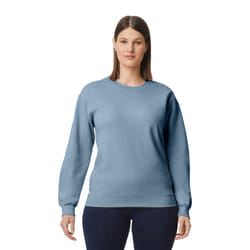 Gildan Unisex Adult Softstyle Fleece Midweight Pullover - S, Stone Blue