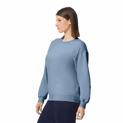 Gildan Unisex Adult Softstyle Fleece Midweight Pullover - S, Stone Blue