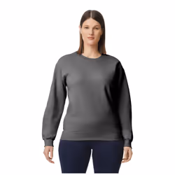 Gildan Unisex Adult Softstyle Fleece Midweight Pullover - S, Charcoal